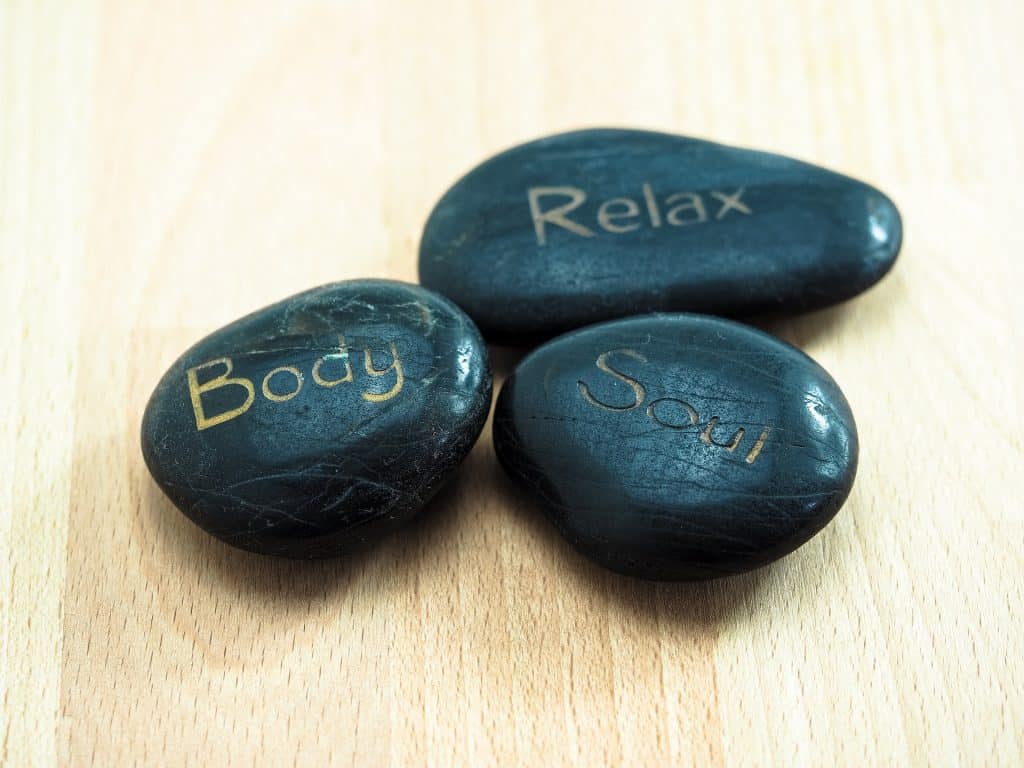 Relax Body and Soul - beautiful healing stones at UBMassage